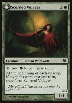 Scorned Villager // Moonscarred Werewolf