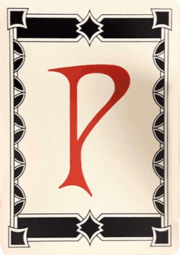 An Encyclopedia of Magic Face Card "P"