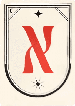 An Encyclopedia of Magic Face Card "X"