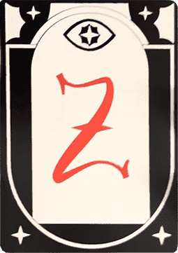 An Encyclopedia of Magic Face Card "Z"