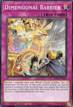 Dimensional Barrier