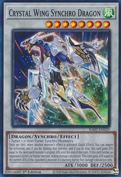 Crystal Wing Synchro Dragon (V.1 - Super Rare)